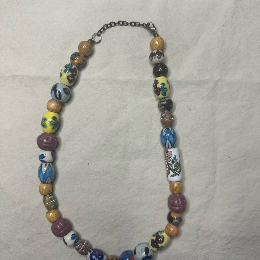 Eclectic Bohemian Multicolor Beaded Necklace